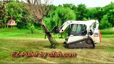 pulling with a skid steer|skid steer tree remover.